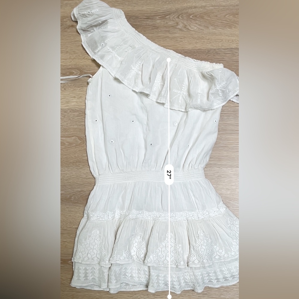 JOIE KOLDA One-Shoulder Cotton Dress White Size Xs Send OFFERS - Picture 7 of 9